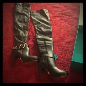 Anna Dello Russo over the knee boots